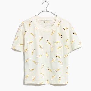 🆕 Madewell Easy Crop Tee in Daisy Sketch